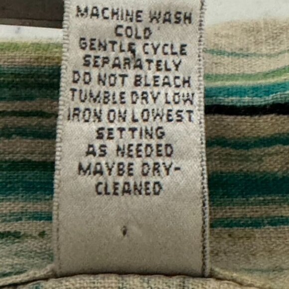 Chico's Green Tan Stripe Button Down Top Jacket Women's Small 4 Chico's Size 0 - Picture 10 of 14